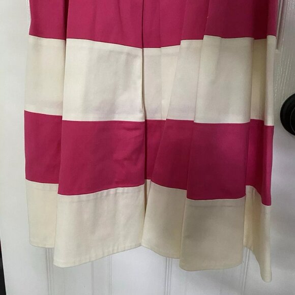 Kate Spade New York Pink White Mandy Dress Size 6 Fit Flare Sleeveless - Picture 4 of 8